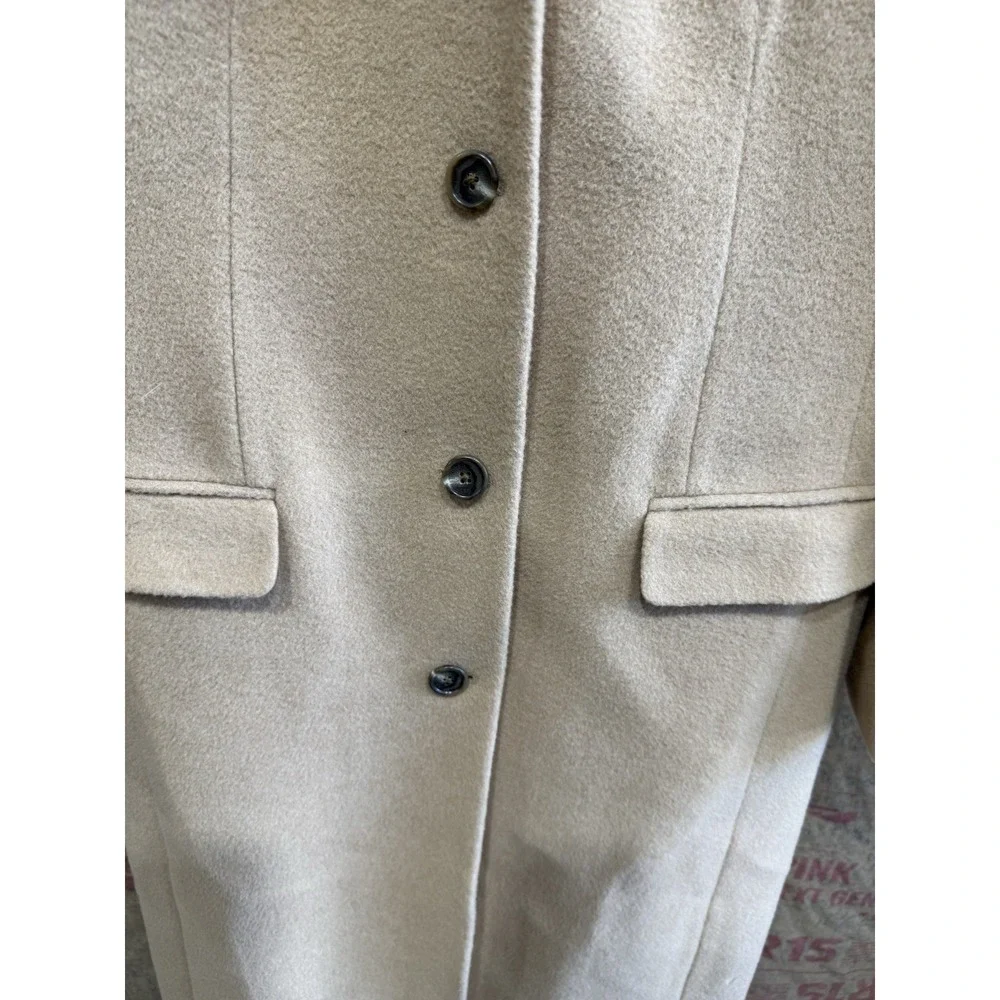 Lauren Ralph Lauren‎ Overcoat 100% Camel Hair Beige Size 10 Trench Coat Pea Coat